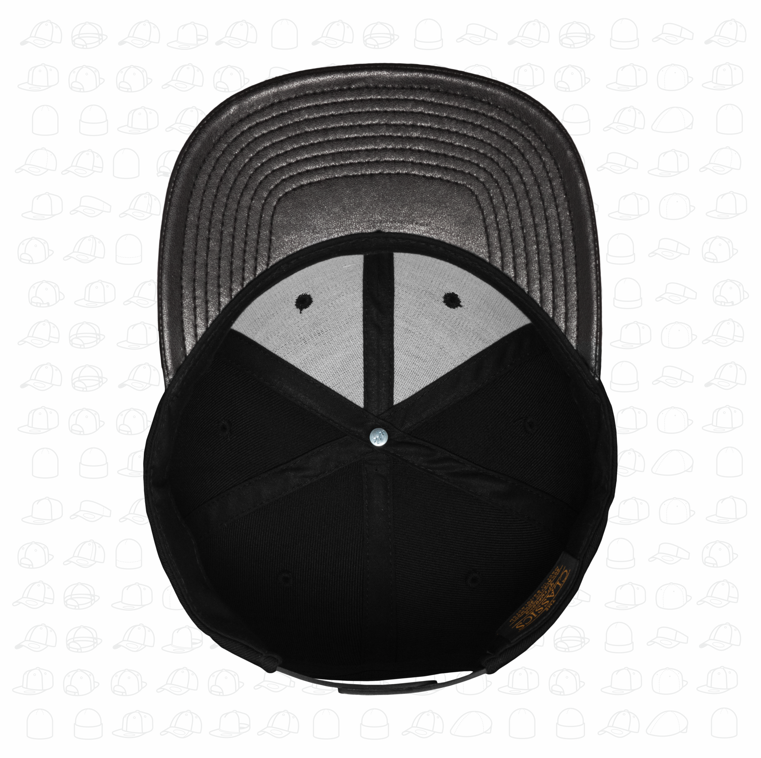 Yupoong Flexfit Leather visor Snapback by London Snapbacks.png