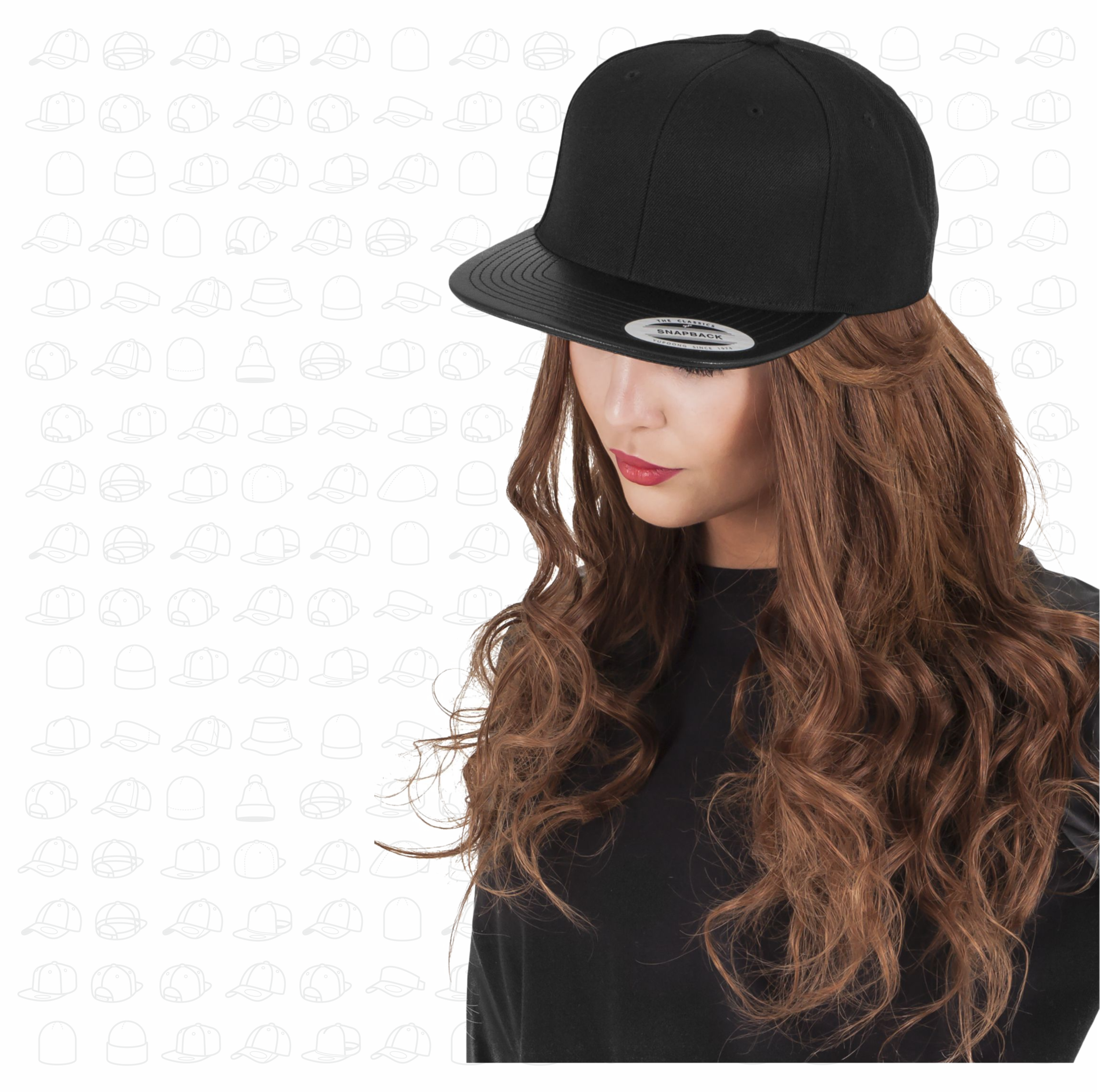 Yupoong Flexfit Leather visor Snapback by London Snapbacks.png