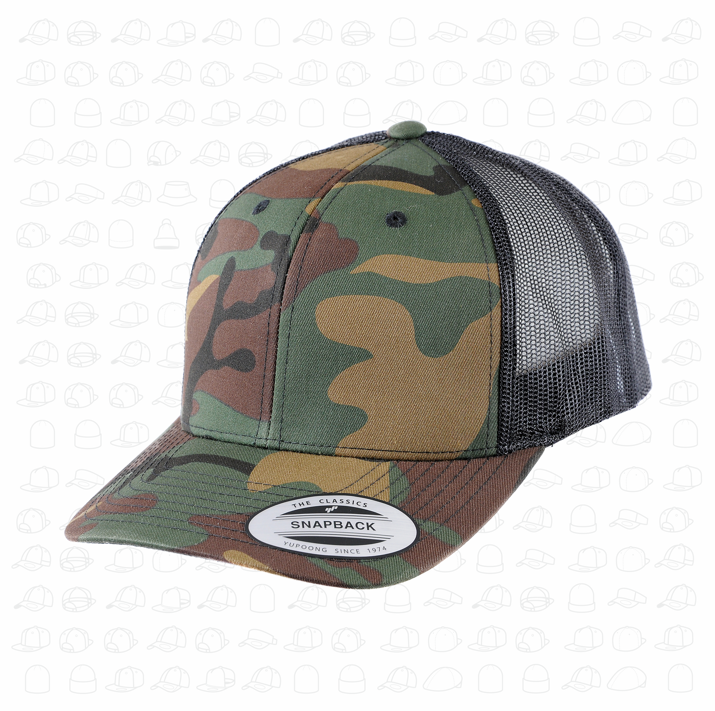 retro camo hat