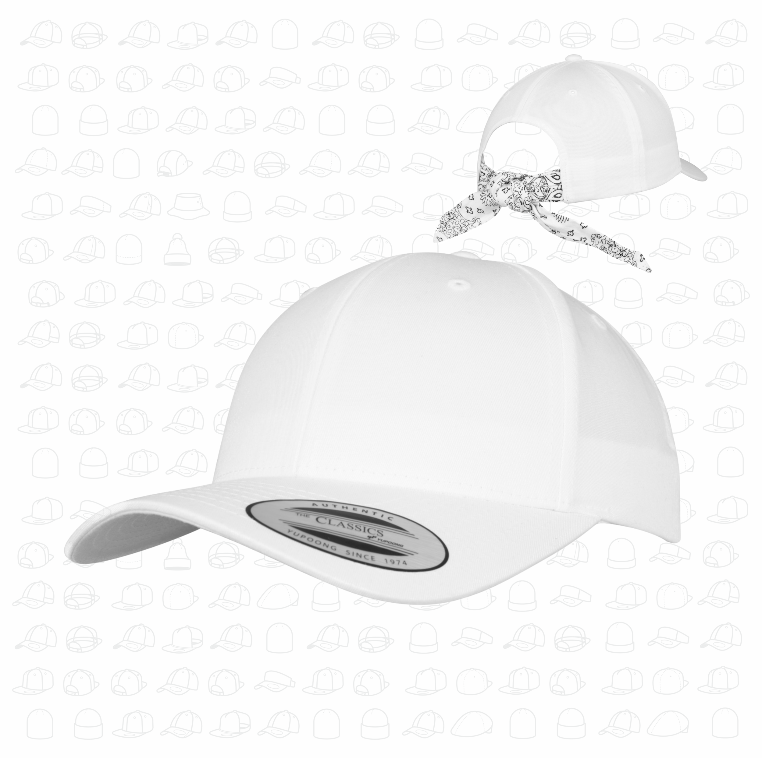 Curved Bandana Tie Snapback