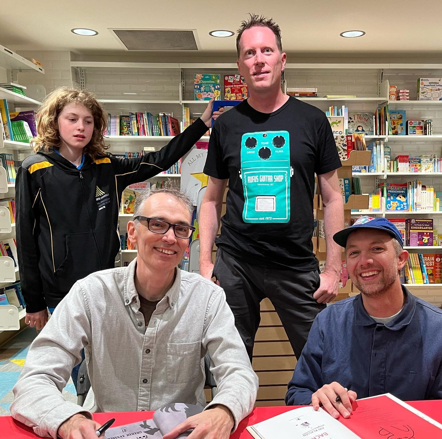 Theo and I met @grickle14 and @jonklassen last night at Kidsbooks. Fun evening! And a fun fact to share: Graham and I both had short stories in AdHouse Books&rsquo; &ldquo;Project: superior&rdquo; anthology many years ago. It was my very first profes