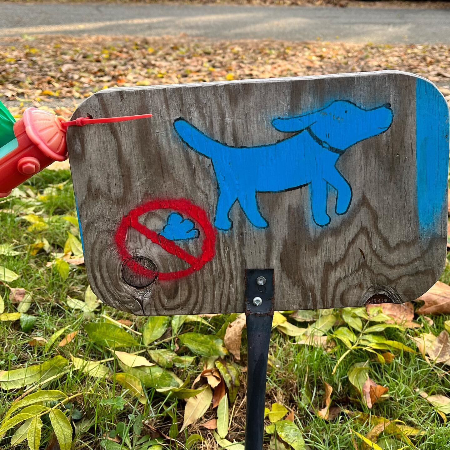 Smurf dog poo not welcome here.