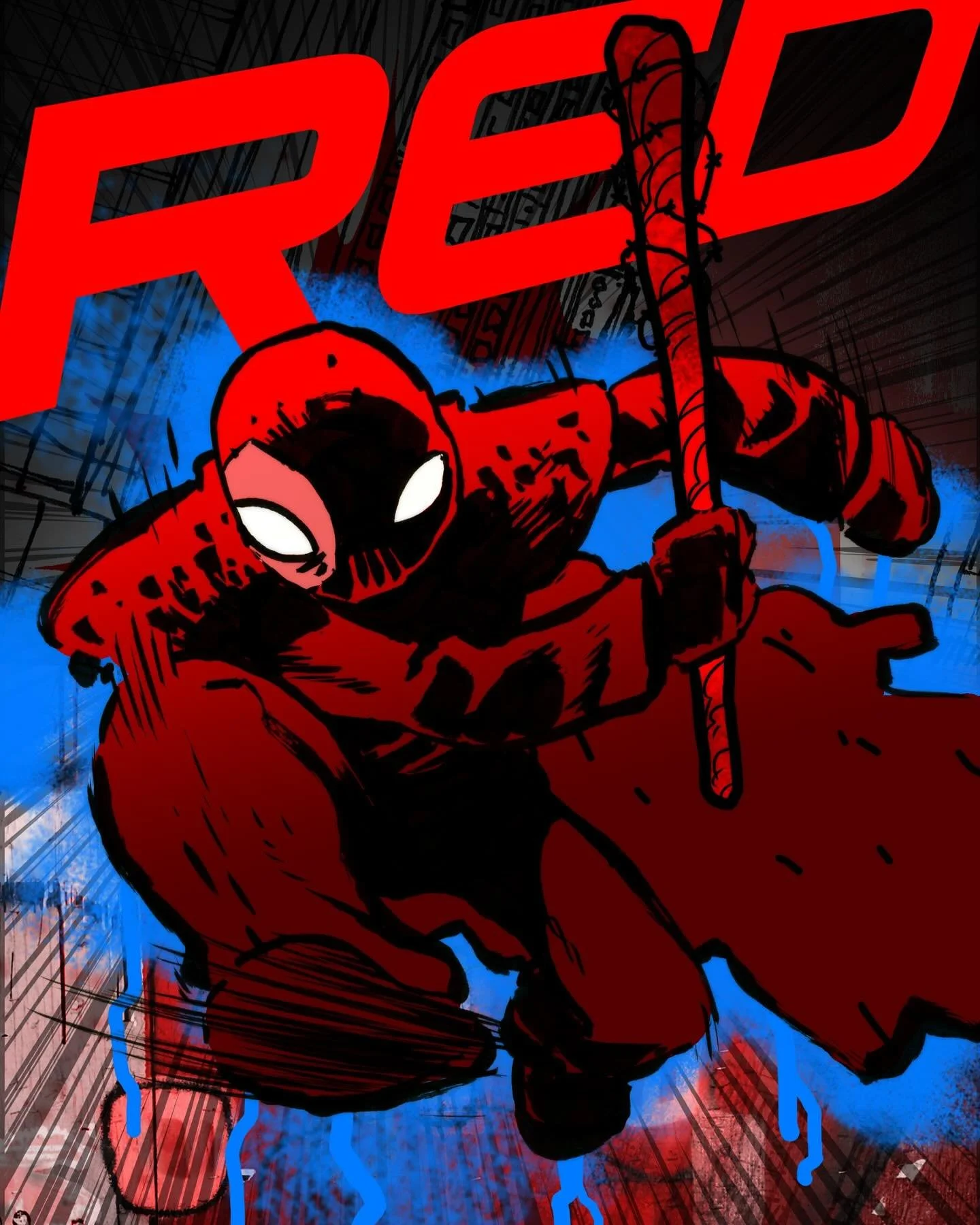 Alternate cover for @red.geist  Super happy with this piece!

#red #comics #tankard #ink #illustration #digitalart #photoshop #coverart