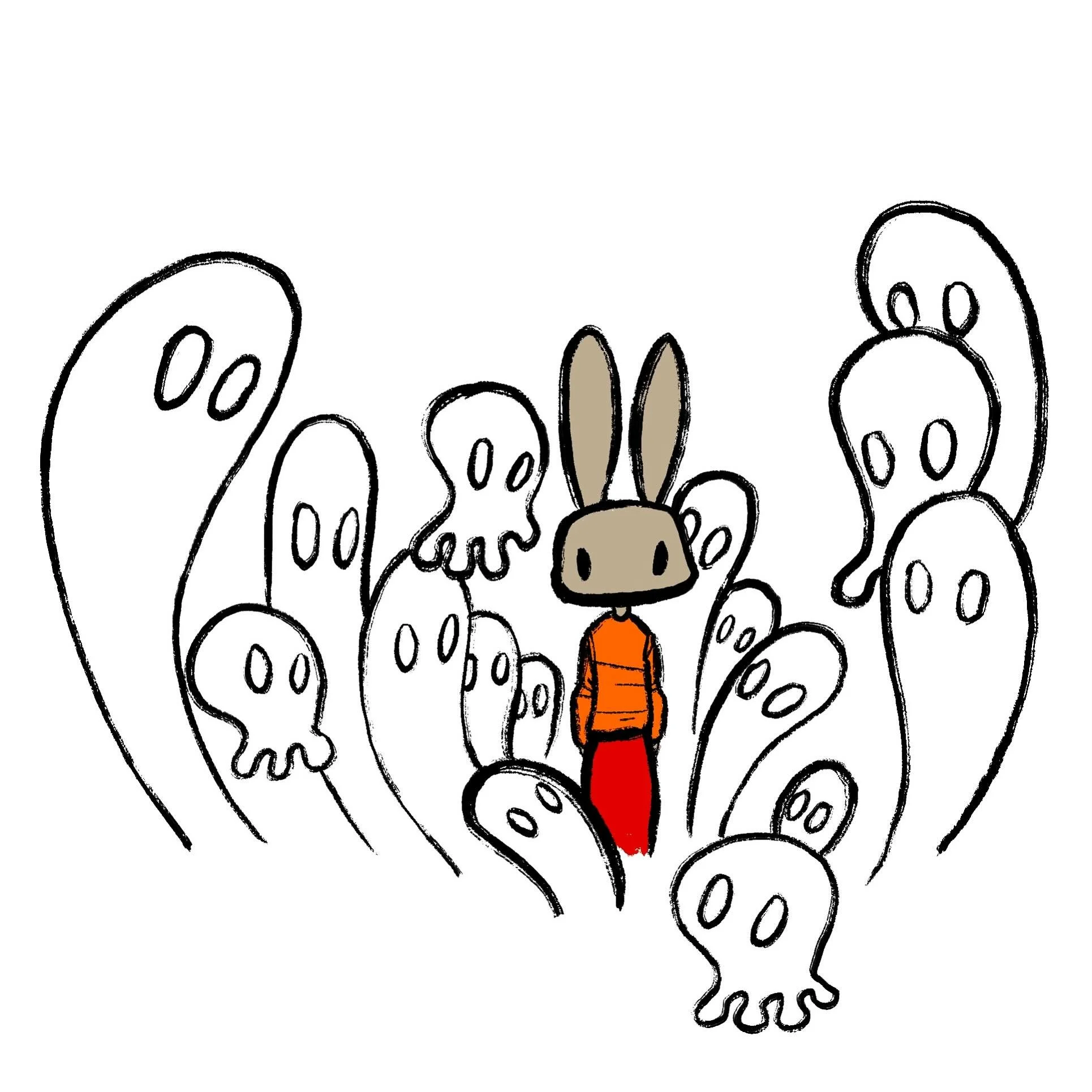 Next slide from the same series. They&rsquo;re pretty simple but I really like them. 

#tankard #digitalart #procreate #rabbit #monsters