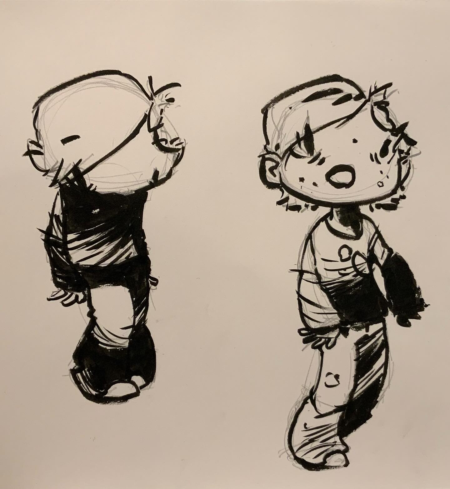 Smol zombie on the drawing block today.