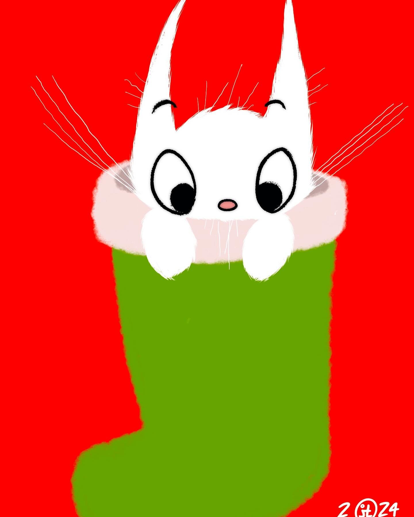 Kitty and Christmas 3. 

#tankard #jeremytankard #illustration #digitalart #procreate #sketch #card #doodle