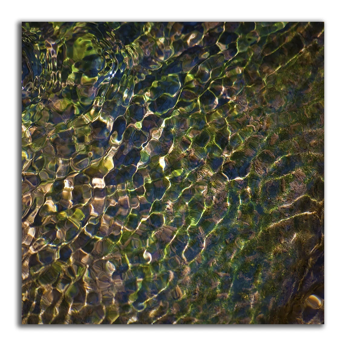 Creek Bed Abstract #72 - Reflections of Gaspeite