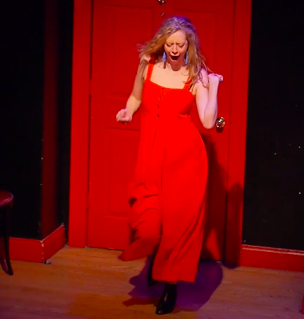 Dancer in "Night Fever" sketch