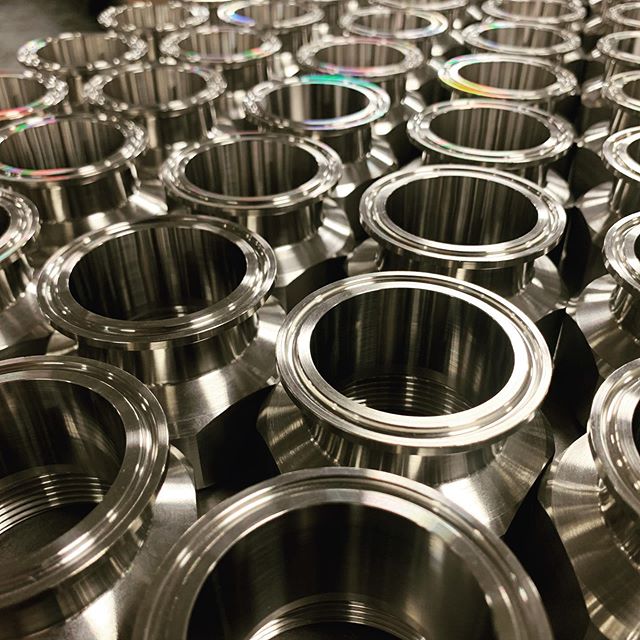#stainless #fittings for days... #cncmachining @doosanmta @haas_automation @secotools @iscarusa @kyoceraprecisiontools