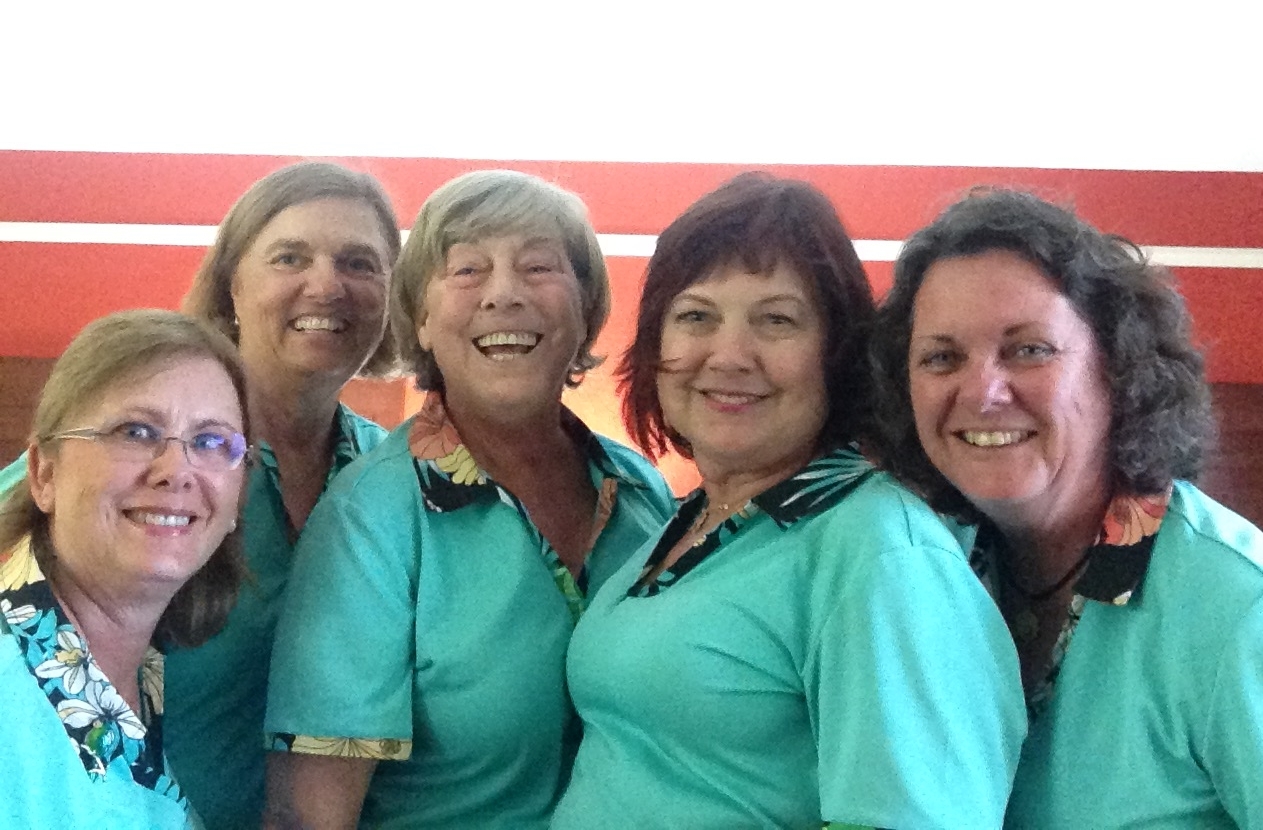 Peggy Rook, Linda Yopp, Jeannette Johnson, Jeanie Edwards & Carol Jasien at the 2015 TWAGA tournament.