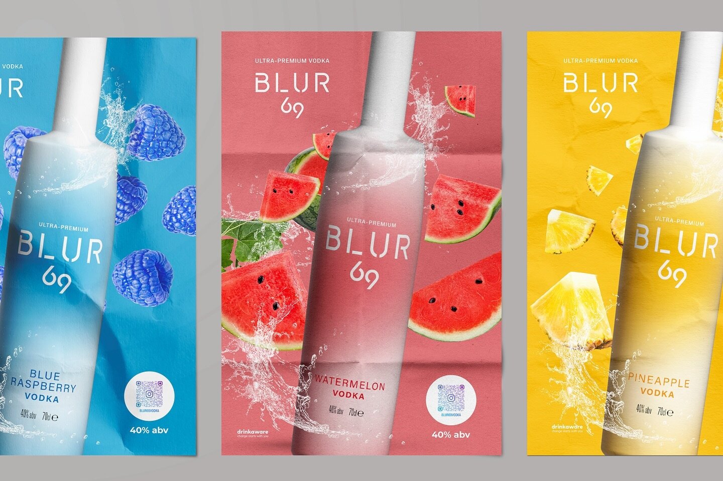 We recently produced some point of sale artwork for @blur69vodka to be used as posters, flyers and table talkers. 🍸

#vodka #graphicdesign