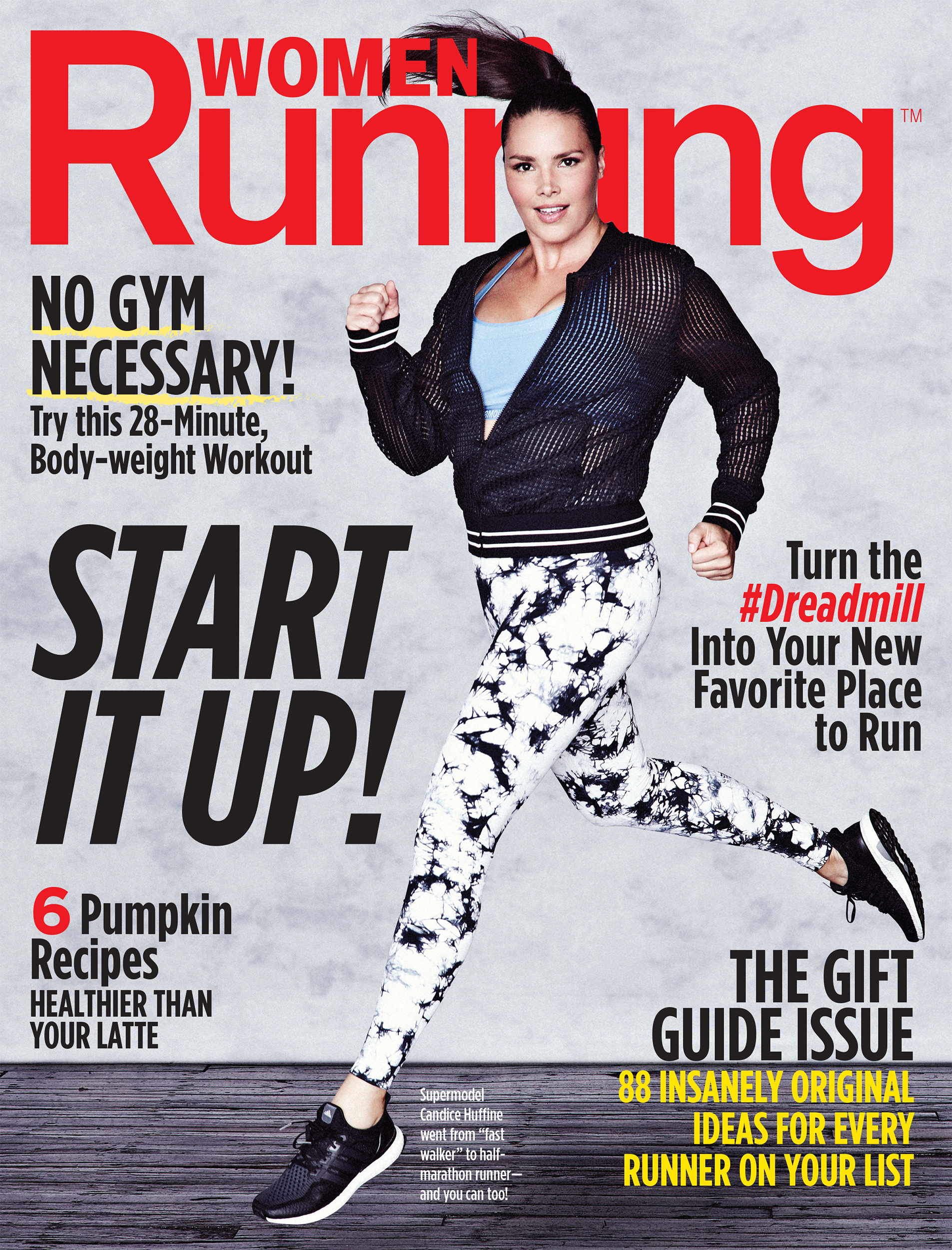 Womens Running November December Cover Candice Huffine