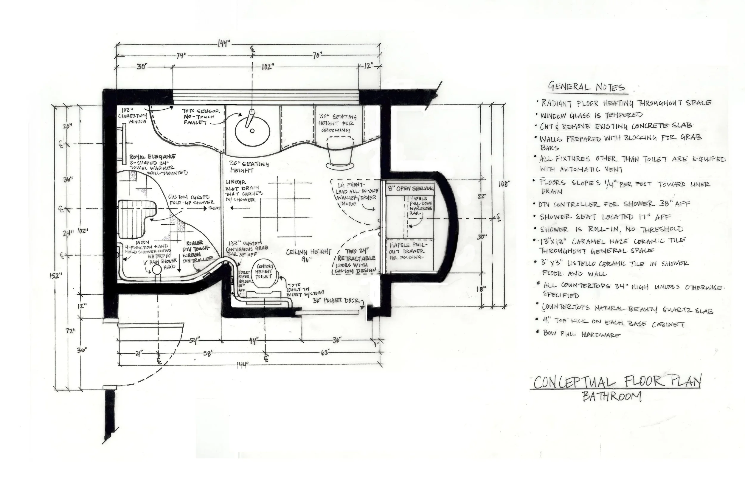 Undergrad Schoolwork - NKBA Bathroom Design Competition