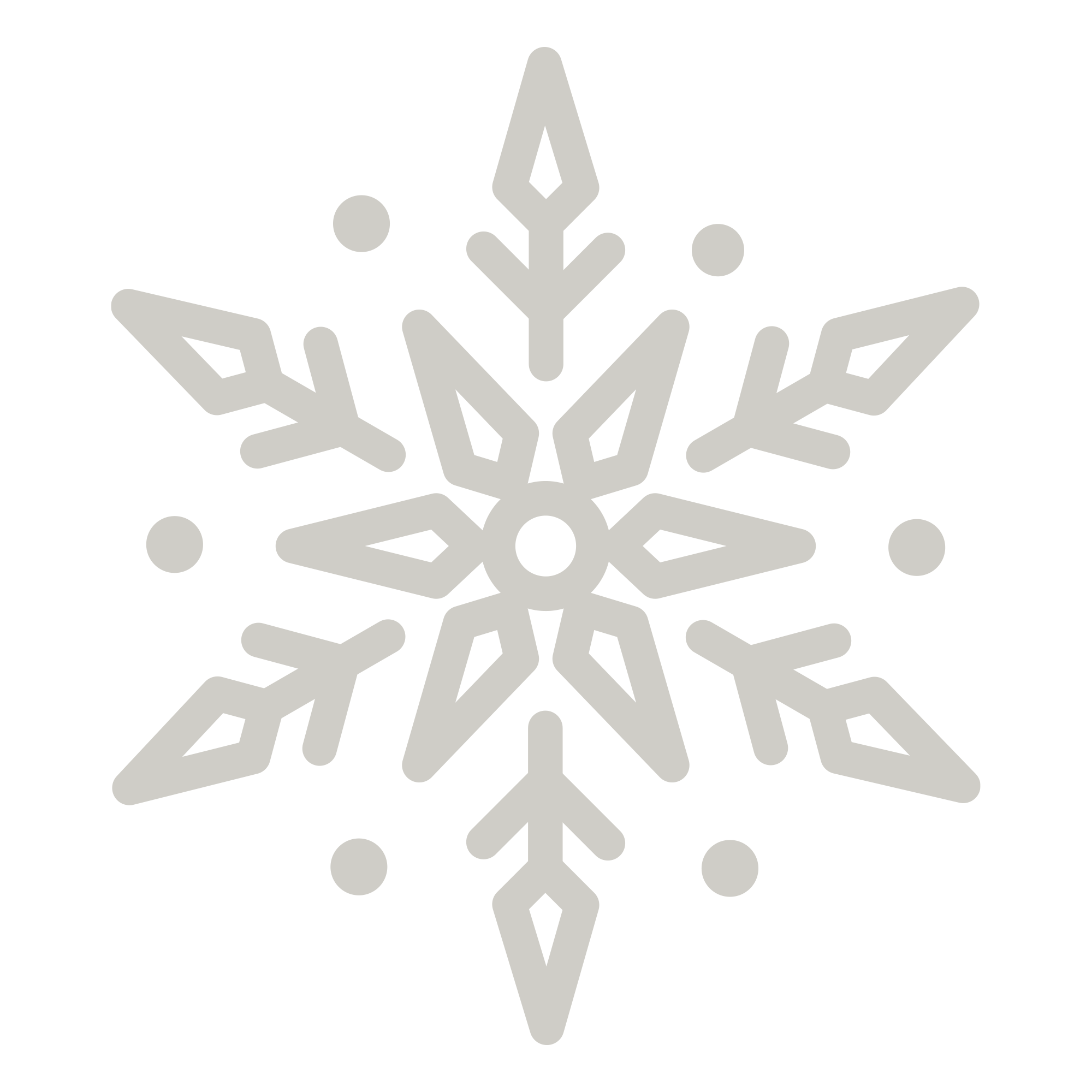 A gray snowflake icon on a black background.