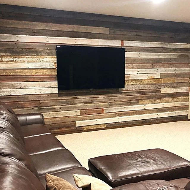 Nice wall made from our reclaimed barn wood.