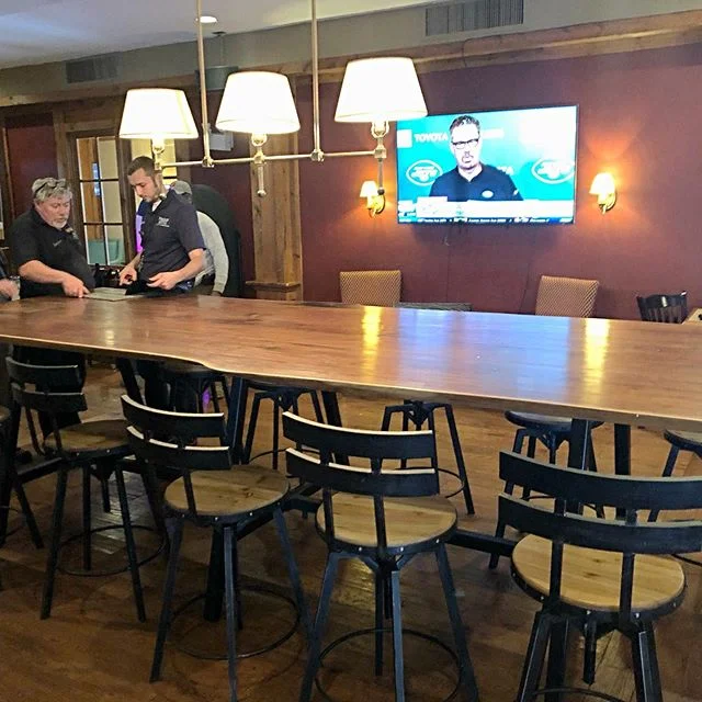 This very large pub table was just delivered to &ldquo;The Tavern&rdquo; in the Heritage Hotel Golf, Spa &amp; Conference Center located in Southbury, Connecticut&rsquo;s scenic Litchfield Hills.
