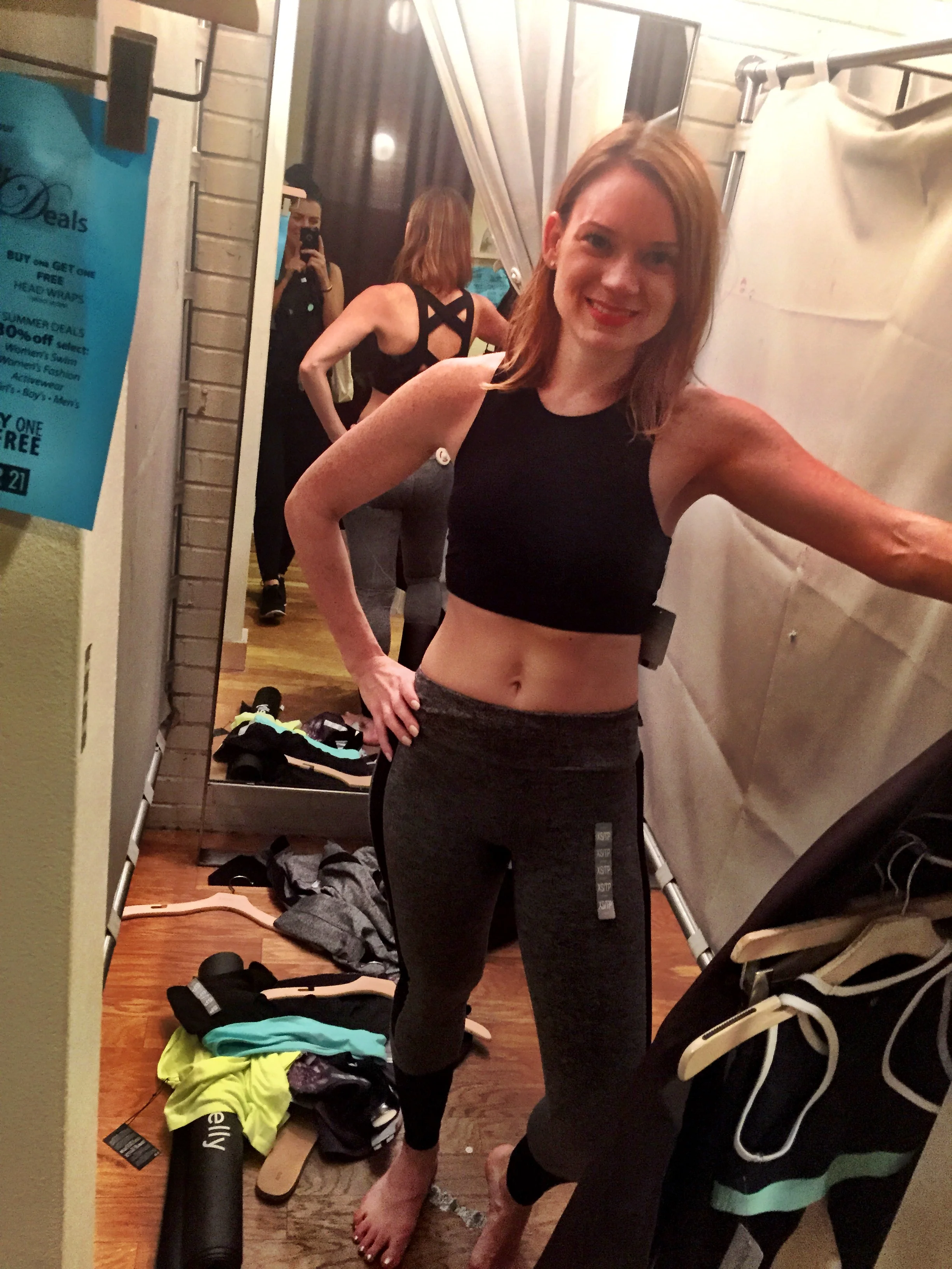 I am sharing my true me after 2 avo toasts :) Getting this SPORTS BRA: $14.90 PANTS: $22.90