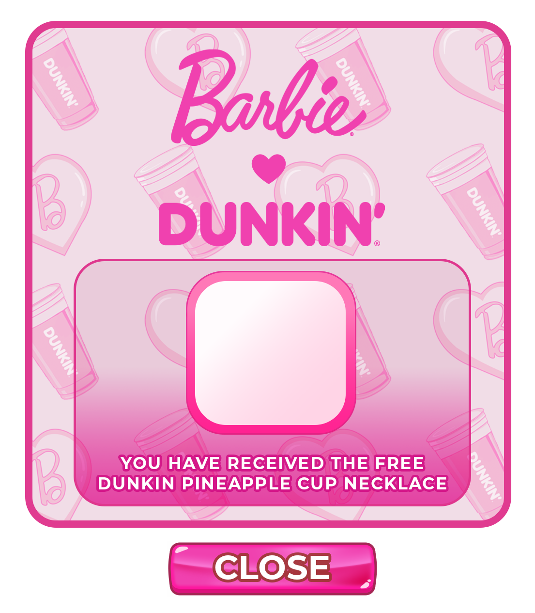 Barbie Dreamhouse x Dunkin' Donuts - Brand Integration UI