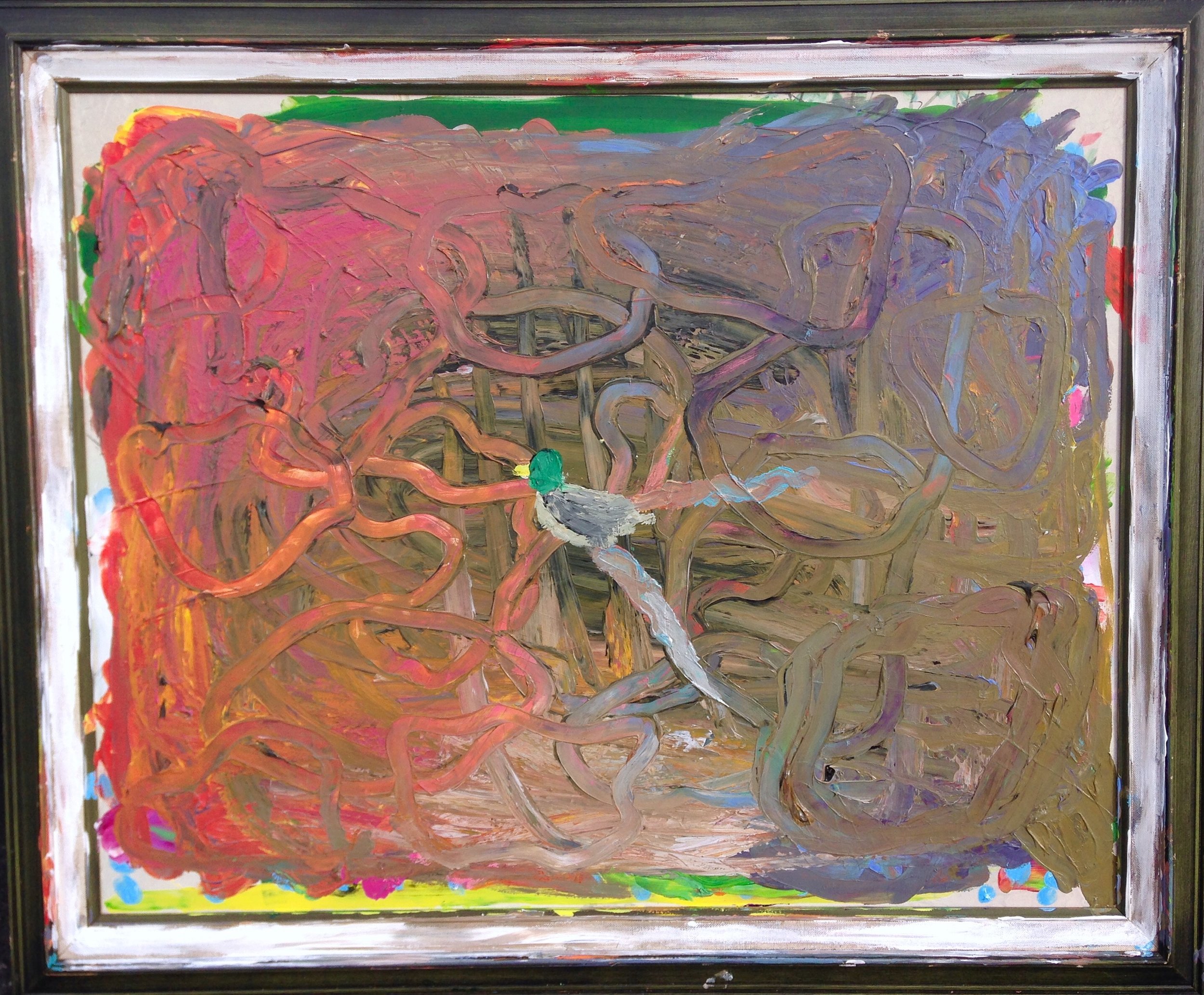 finger painting with duck