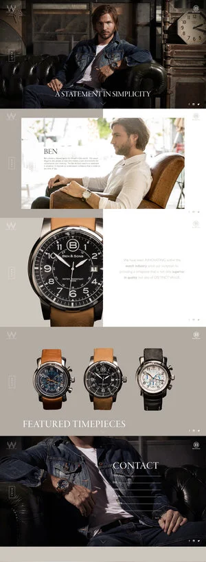 WITNESS WATCHES • ELINI BAROKAS • WEBSITE LAYOUT DESIGN • BUSH|RENZ • 2015