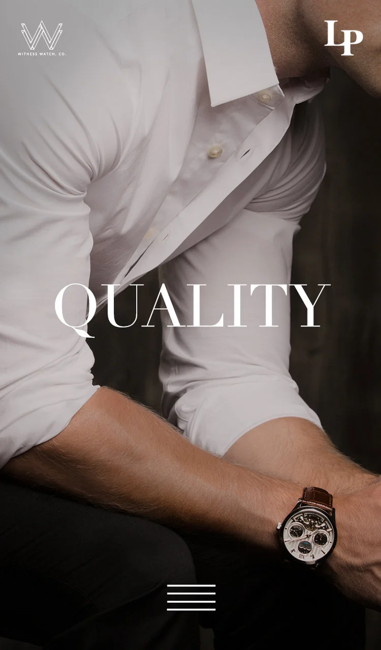 WITNESS WATCHES • LUCIEN PICCARD • MOBILE APP LAYOUT DESIGN • BUSH|RENZ • 2015