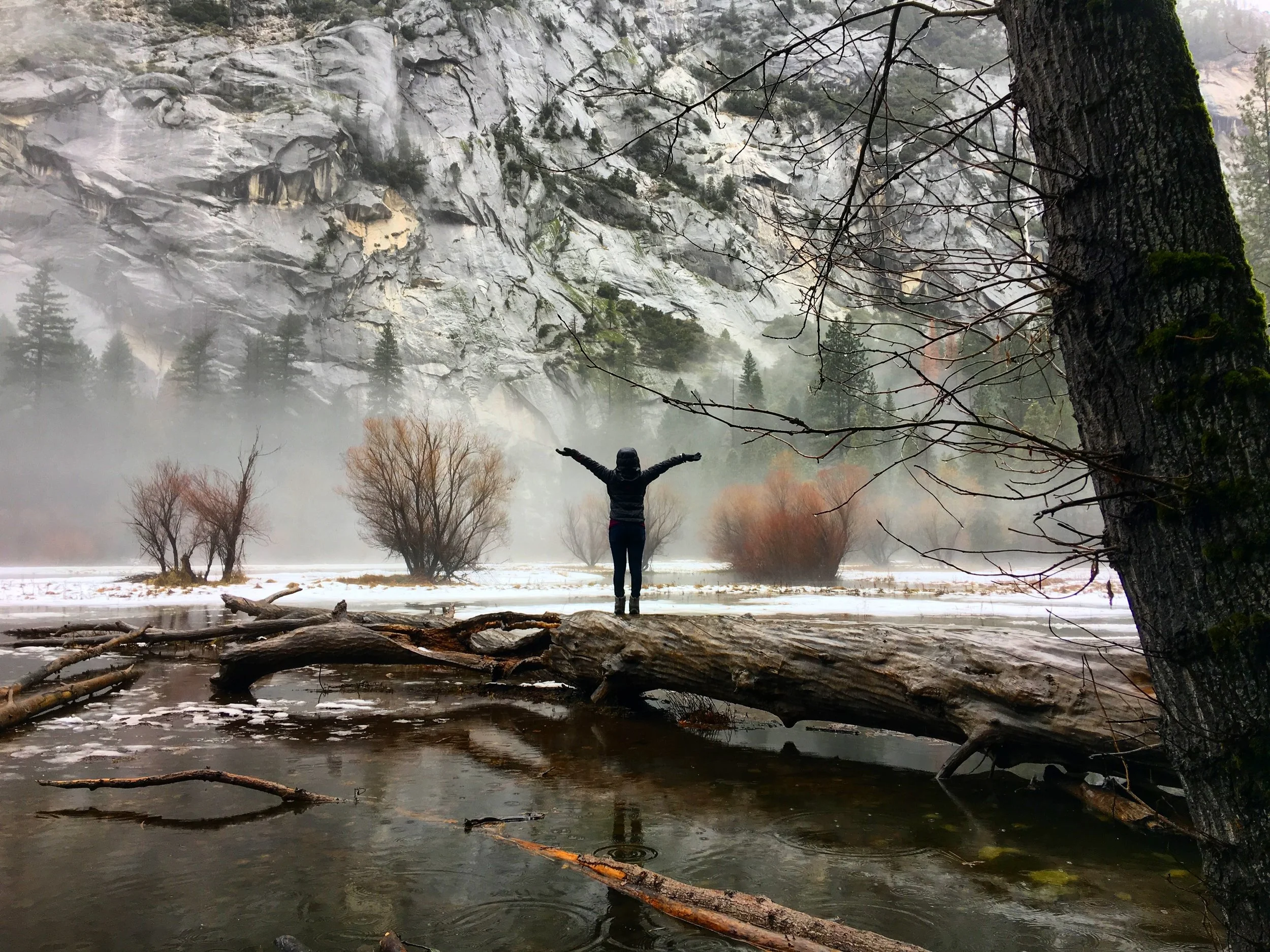 Stepping out... (Mirror Lake, Yosemite National Park)