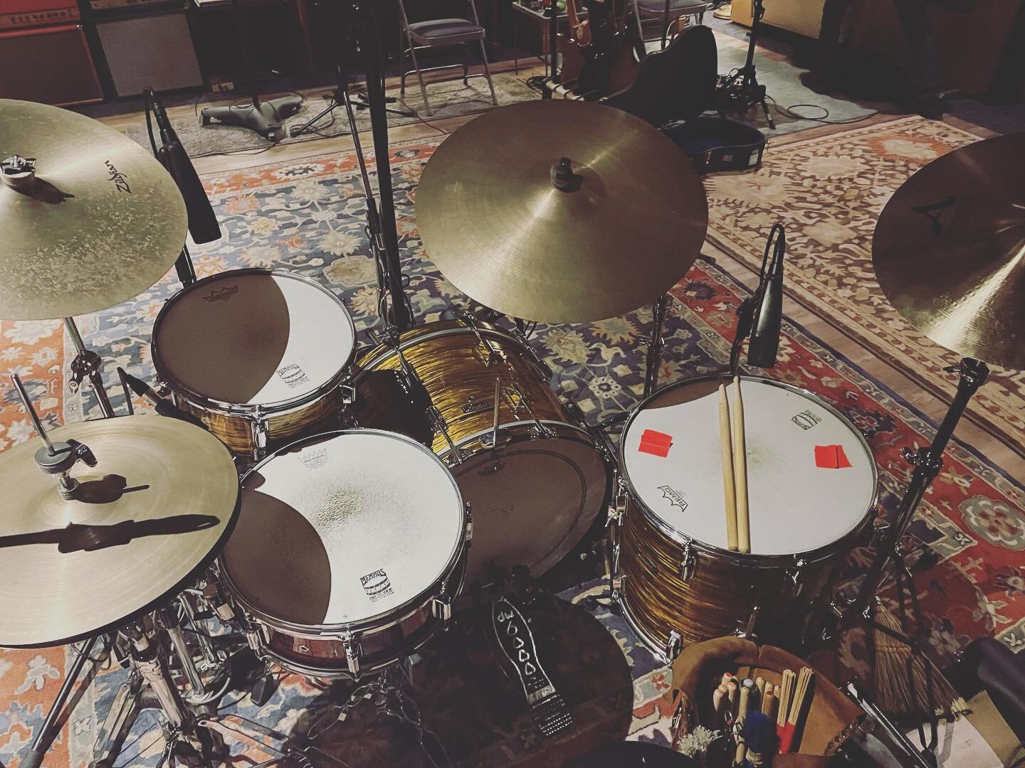 Been spending a lot of time recording this kit in this studio the last couple weeks. I have a bad habit of tempering a lot of what I say on here behind some ironic distance but it really just is one of the great joys of my life to play the drums.