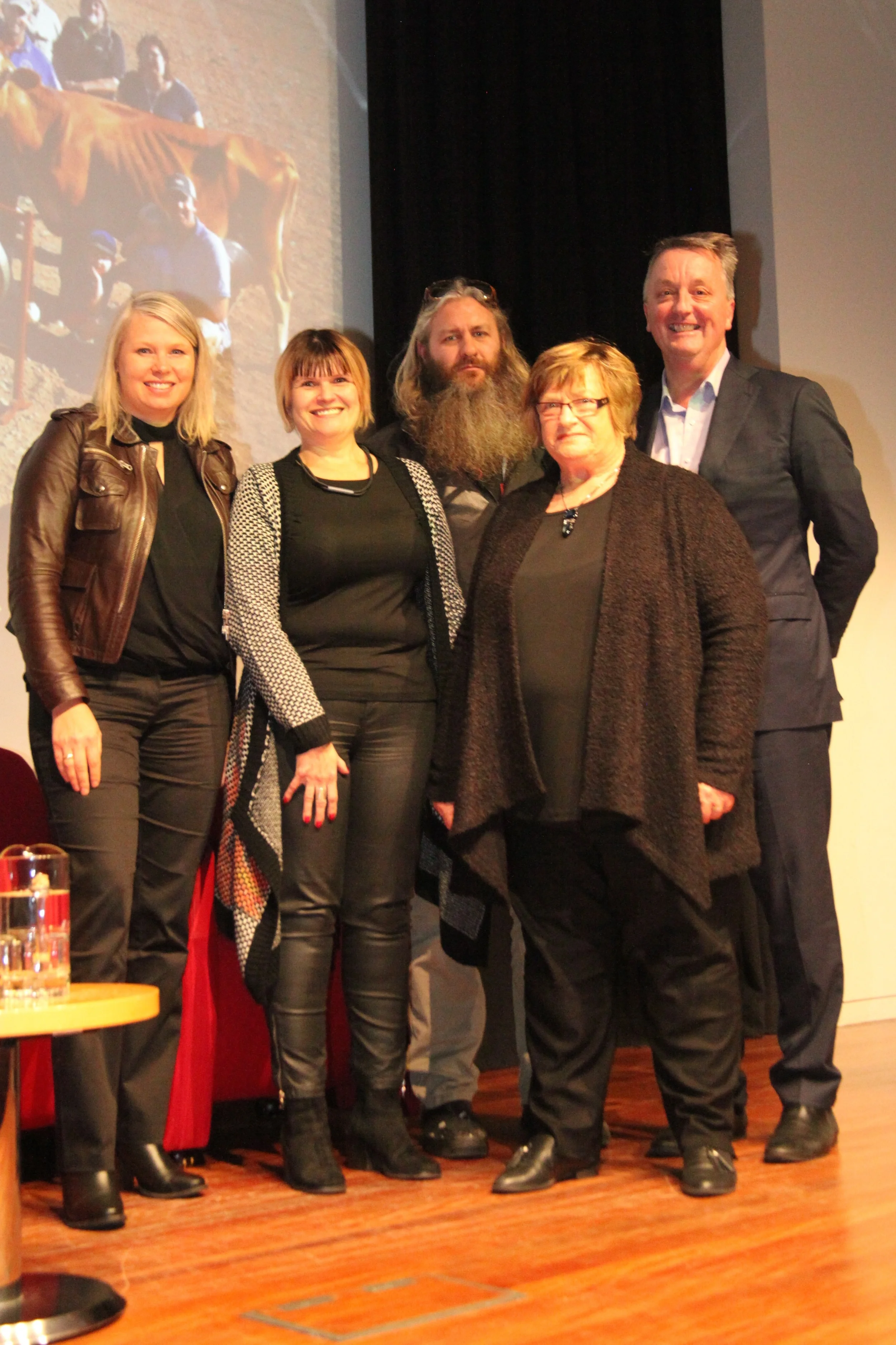 Carrie Donaldson, Lisa Smith, Robin Fox, Jan Smith, The Hon Martin Foley MP. Photo by Pia Cook.