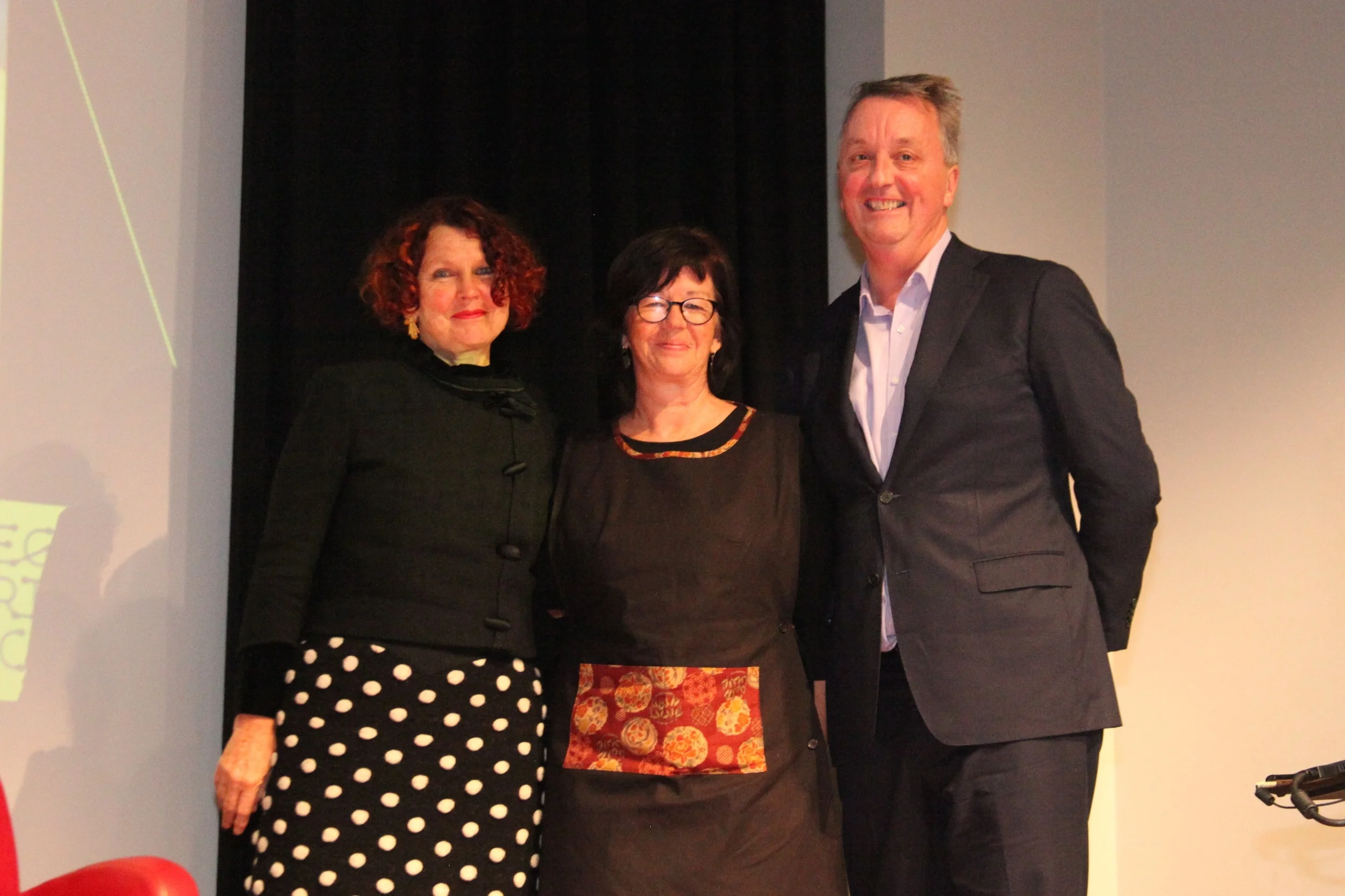Catherine Larkins, Andrea Lane, The Hon Martin Foley MP. Photo by Pia Cook.