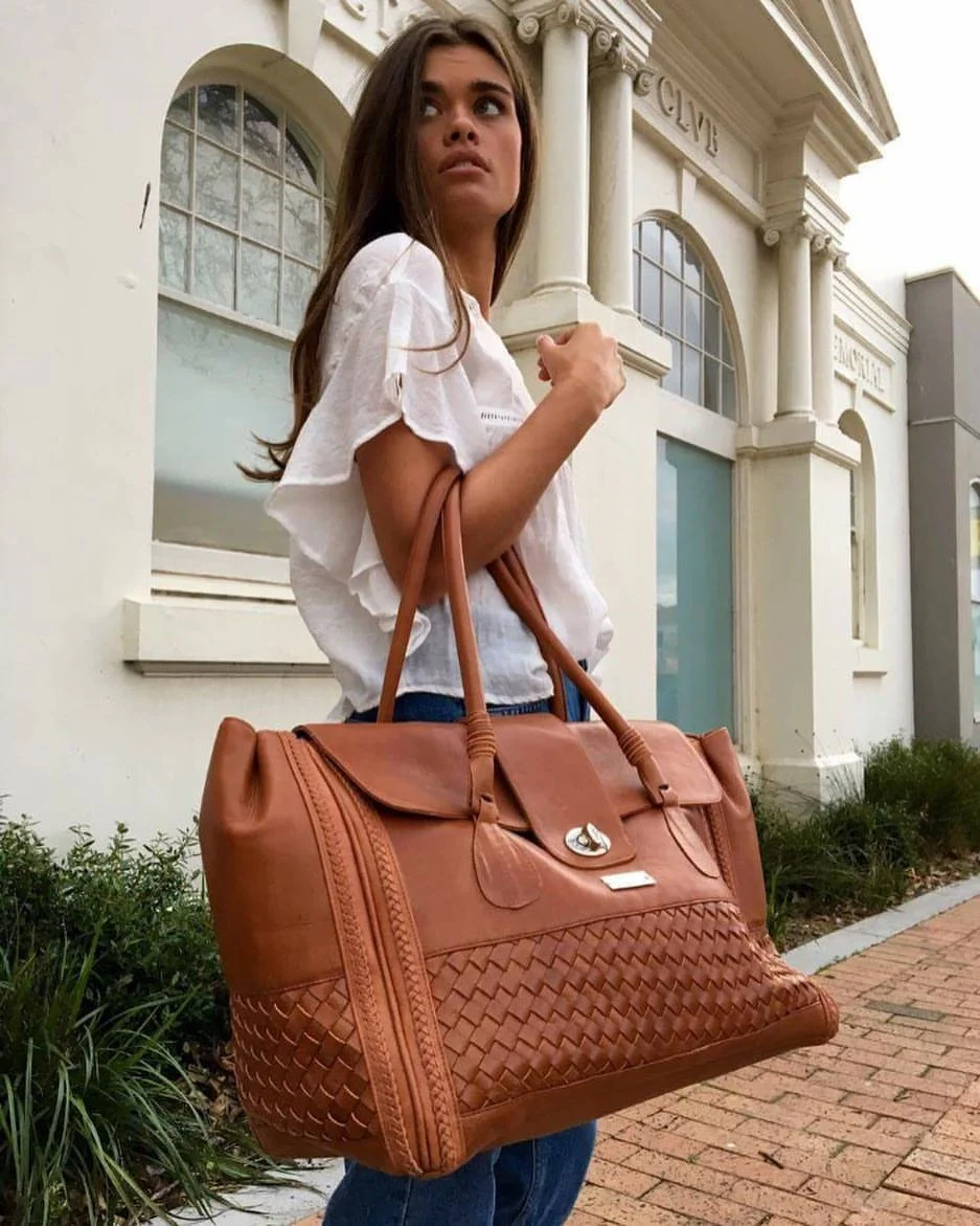 Rachel Overnight Bag in Tan