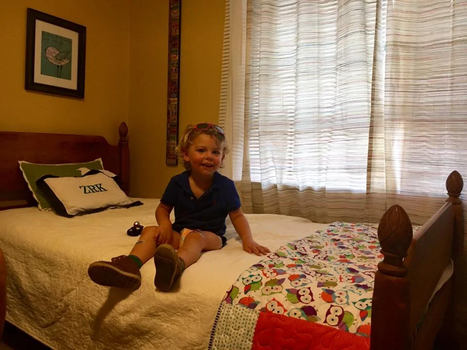 October 19. The only thing better than your "baby" sleeping through the night in his new bed for the first time, is being there in the morning when he wakes up