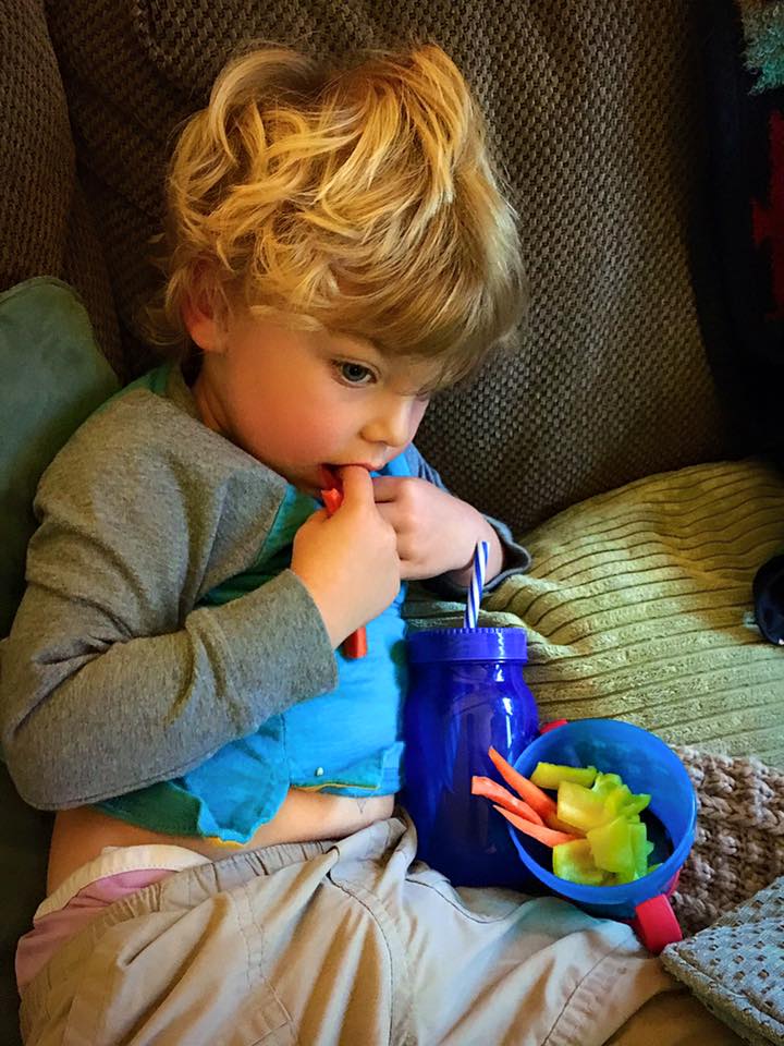 Question I get all the time: How do you get your kid to eat healthy? π Offer them a variety of healthy foods. If they have a choice between sliced carrots, peppers and cucumbers, chances are they will favor at least one of the three. π As a general rule of thumb, keep crap out of the house. Ya know, the stuff marketed to kids with a cartoon character on the front. Im talking unsweetened full f at yogurt vs flavored; low sugar cereals like Cheerios and plain rolled oats; whole grain crackers and air popped popcorn vs "kid snacks;" fruit leather vs fruit snacks, lots of fresh fruits and veggies. π Be a role model! Do it now, while they still think you're cool. If you wait until they are 13, you may have missed the boat. π Don't MAKE them eat anything!! Encourage them to TRY everything! If they don't like it, praise them for trying, and give it go again in a few weeks. π Strive for balance, not perfection. Life without a lollipop or a cupcake for kid is like life without wine for a mama. π