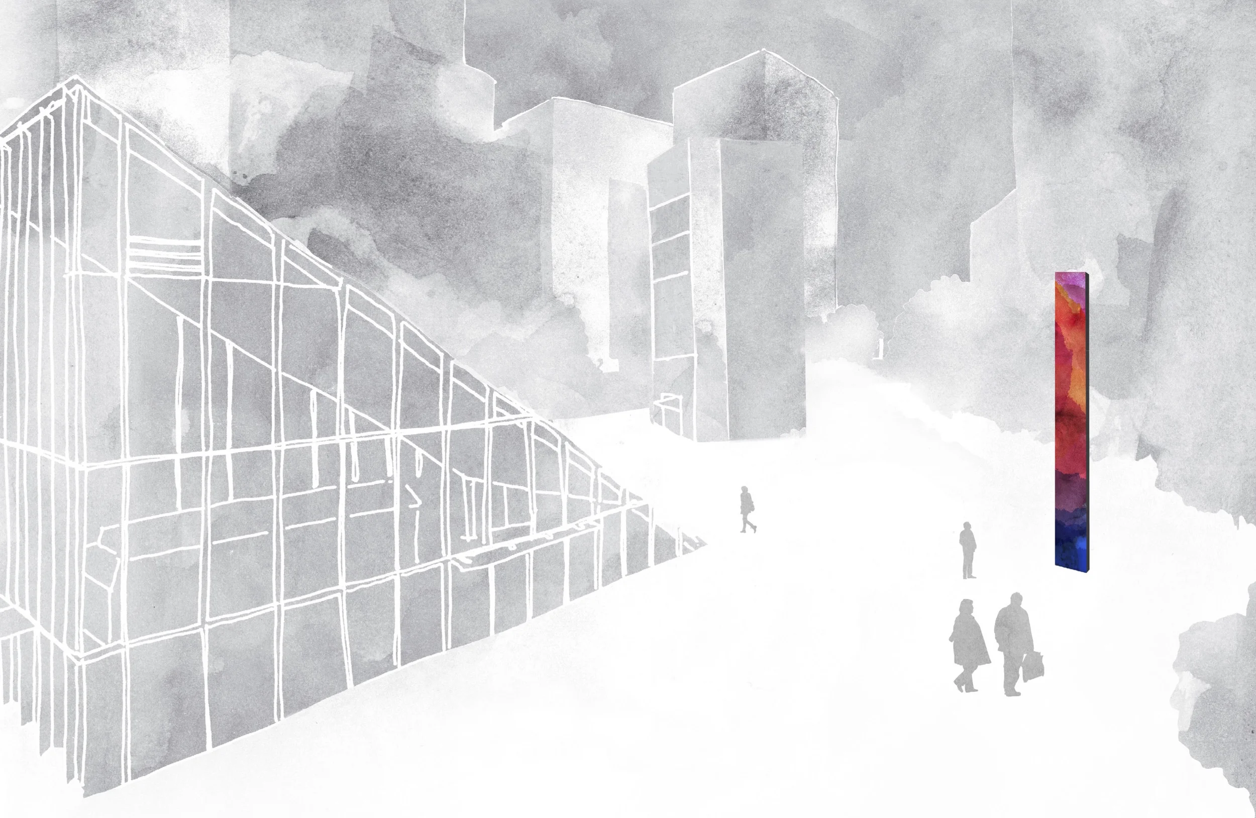 Above are some of our early drawings and animations of High Water.