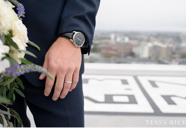 ACCESSORIES - All metal accessories should match - wrist, watch, cufflinks, tie clip. Be sure to keep accessories simple with matching finishes and don't wear everyday jewelry or sporting gear.