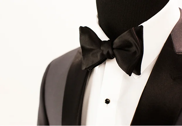BOW TIE - When possible, bow tie should always be hand-tied for a thoughtfully elegant look.