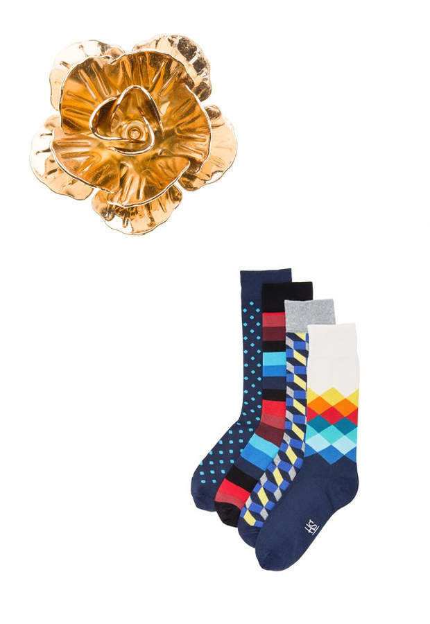 SOCKS - Fun patterns and colors are appropriate. 
