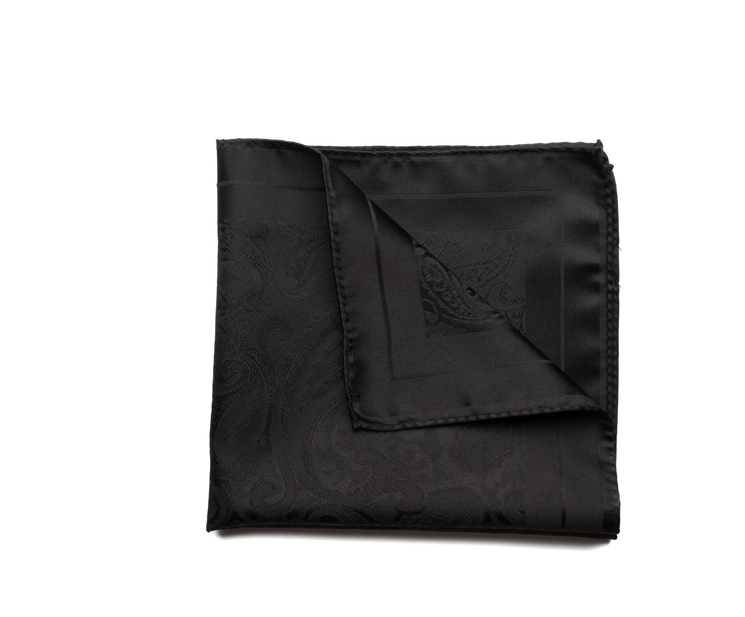 Black Paisley Pocket Square — THE MODERN GENT