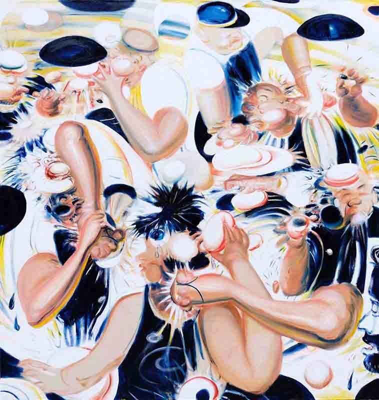   Cockle Suckers  (2019) Oil on canvas, 160 x 175cm 