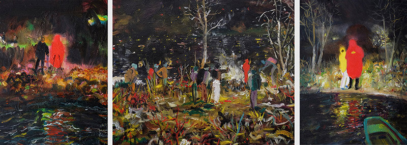   We will meet again  (2016) Oil on canvas,&nbsp;41 x 110cm 