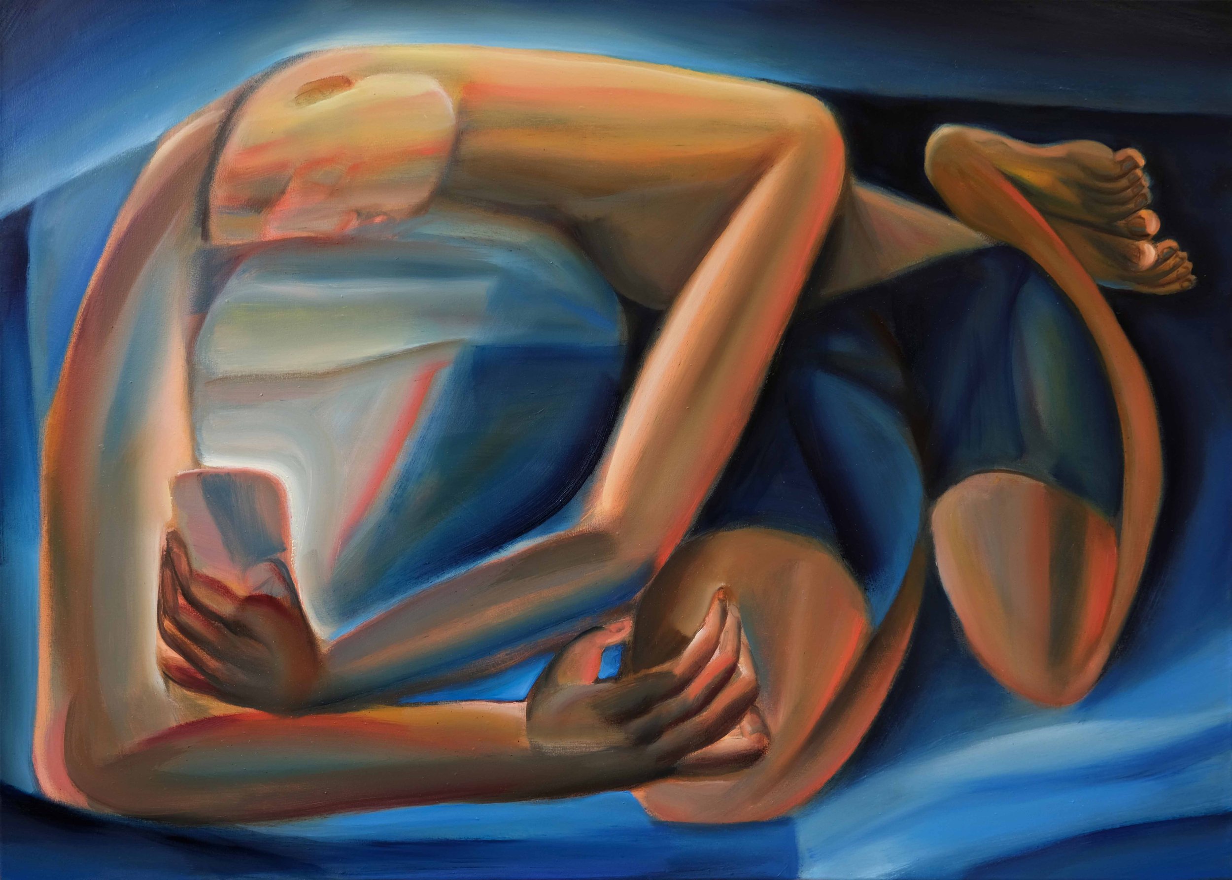   Morning kiss  (2022) oil on canvas, 140 x 100cm 