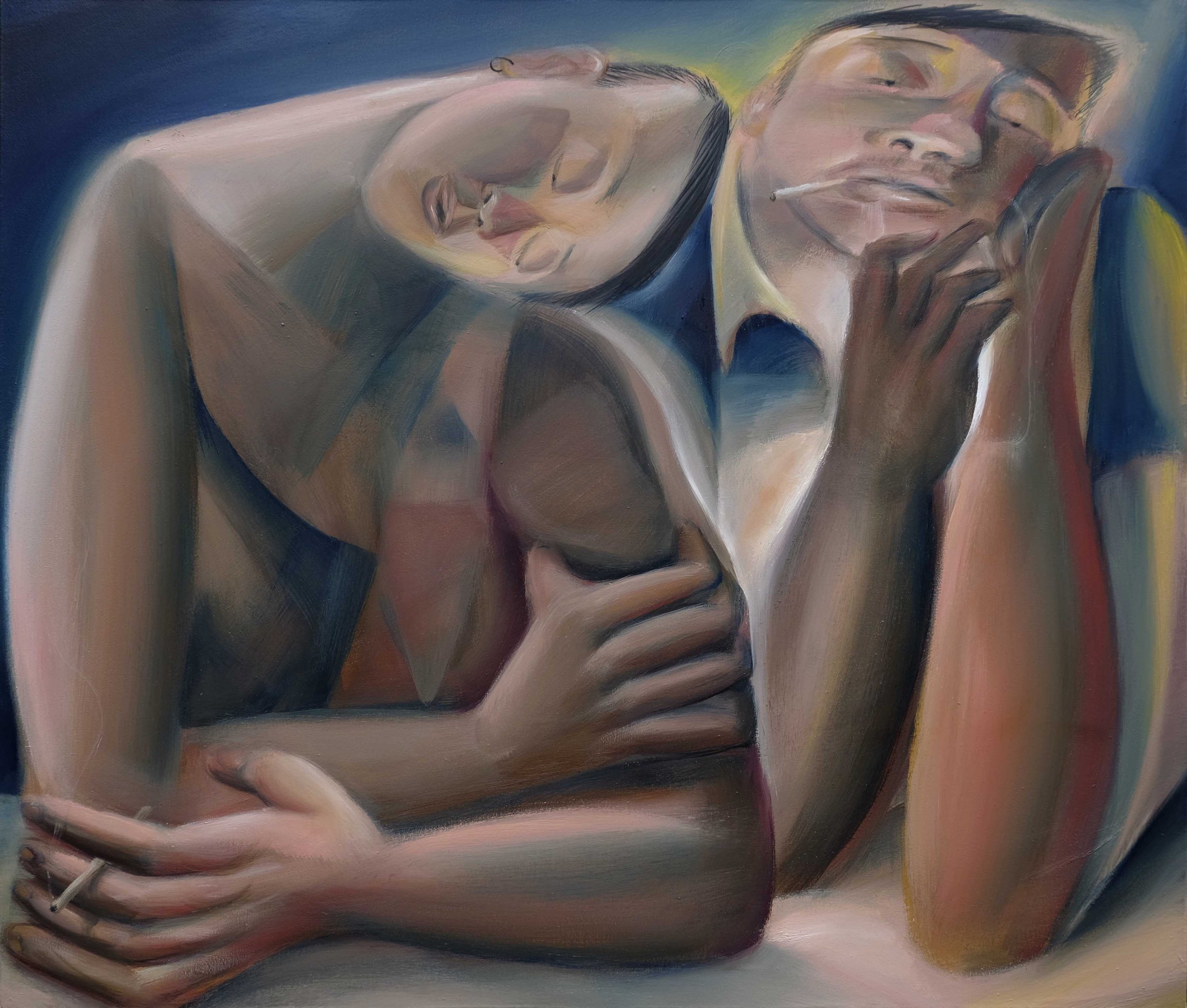   Thinking of you  (2022) oil on canvas, 90 x 76cm 