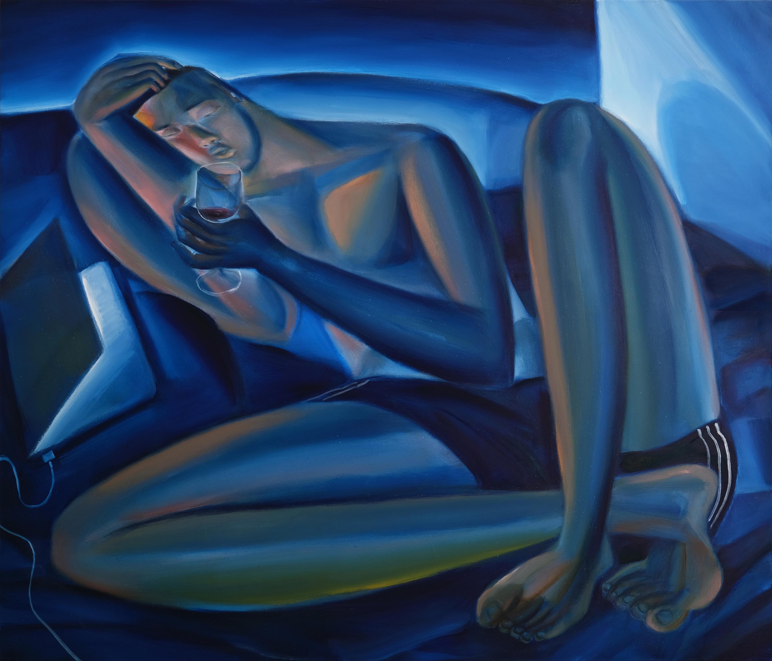   These nights I think of you  (2022) oil on canvas, 150 x 120cm 