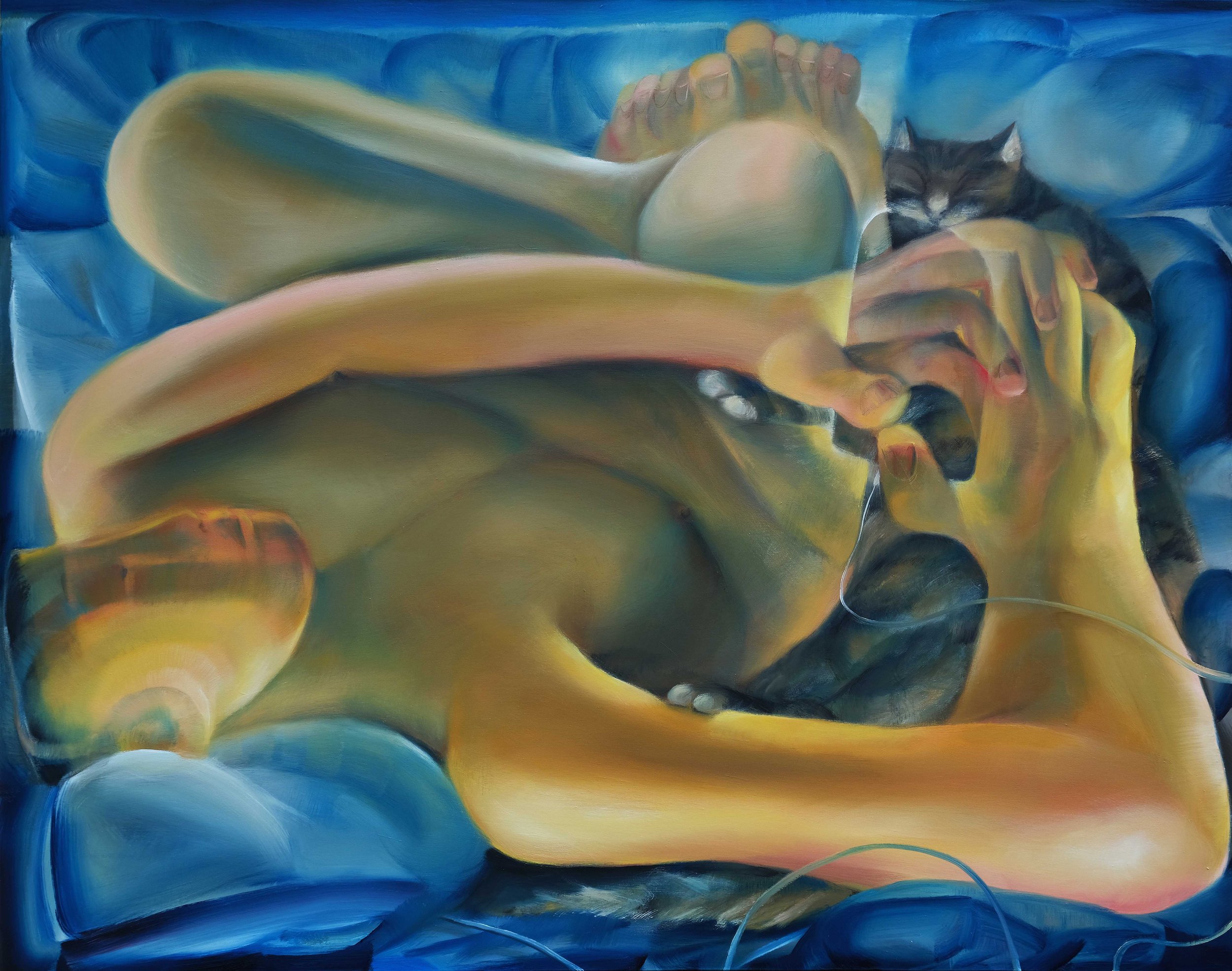   Love language  (2023) oil on canvas, 120 x 150cm 