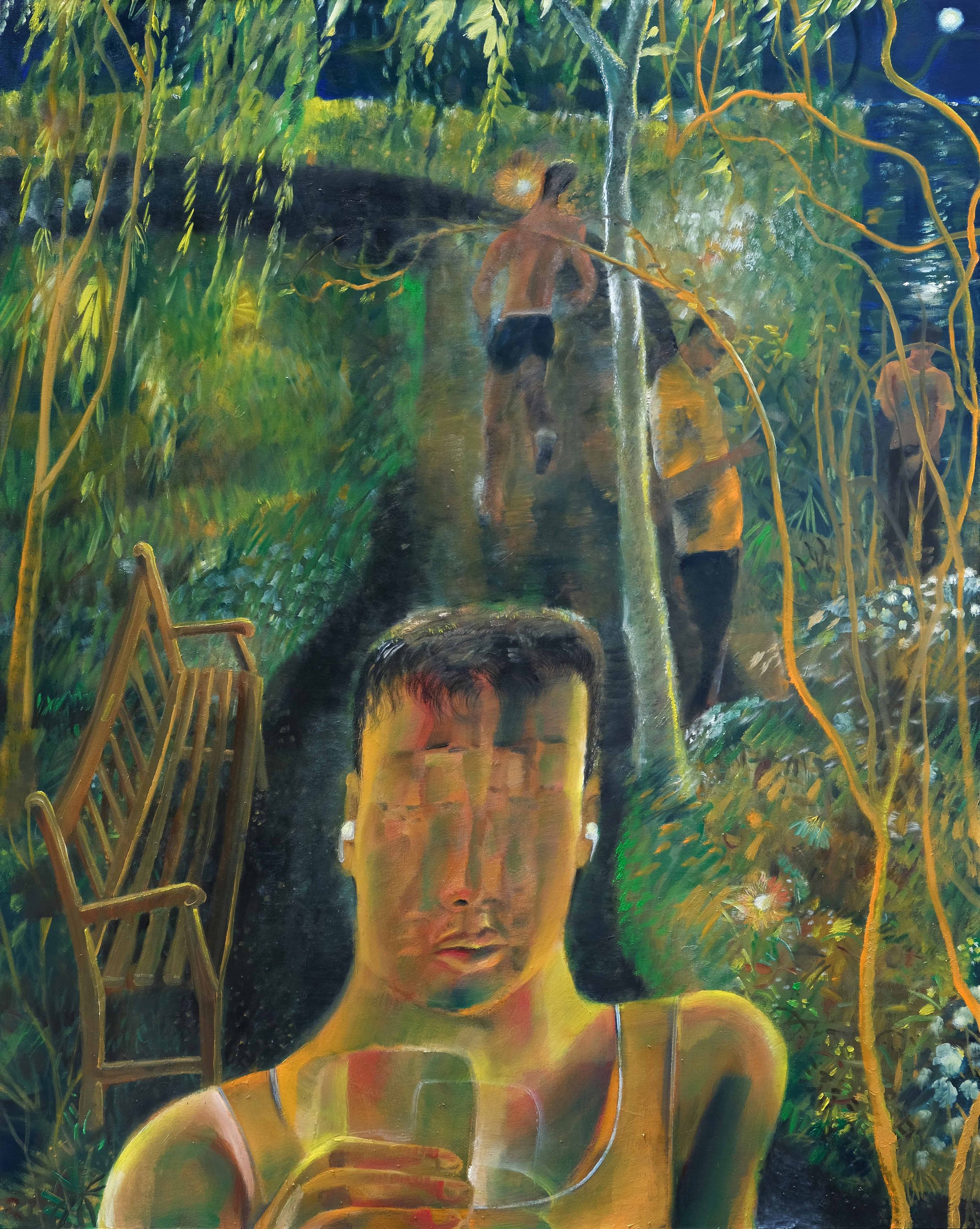   Park Bench  (2024) oil on canvas, 120 x 150cm 