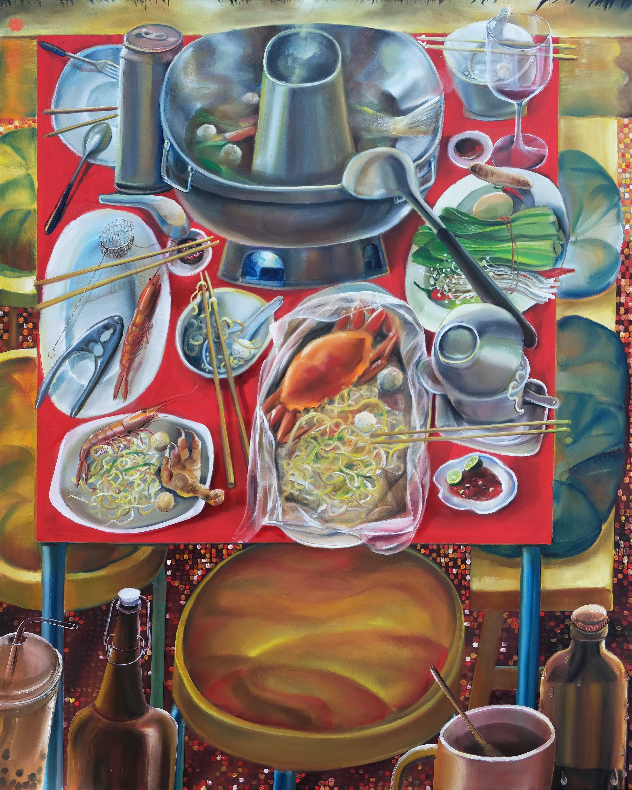   Reunions  (2024) oil on canvas, 120 x 150cm 