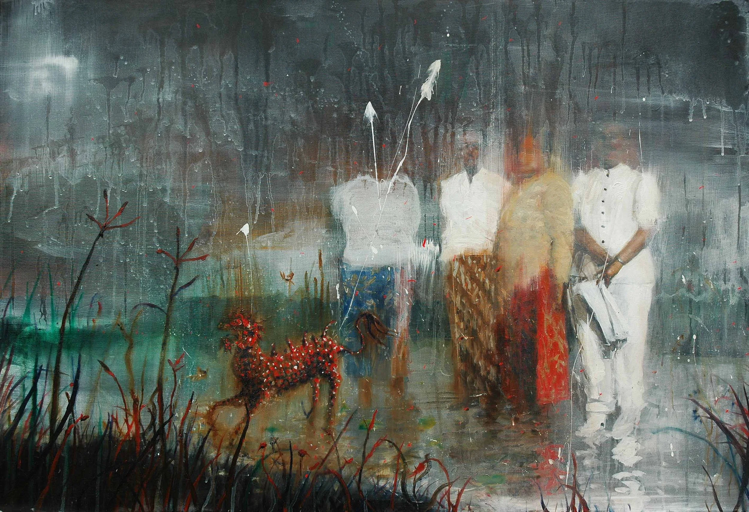 Water Night (2015) oil on canvas, 70×100cm