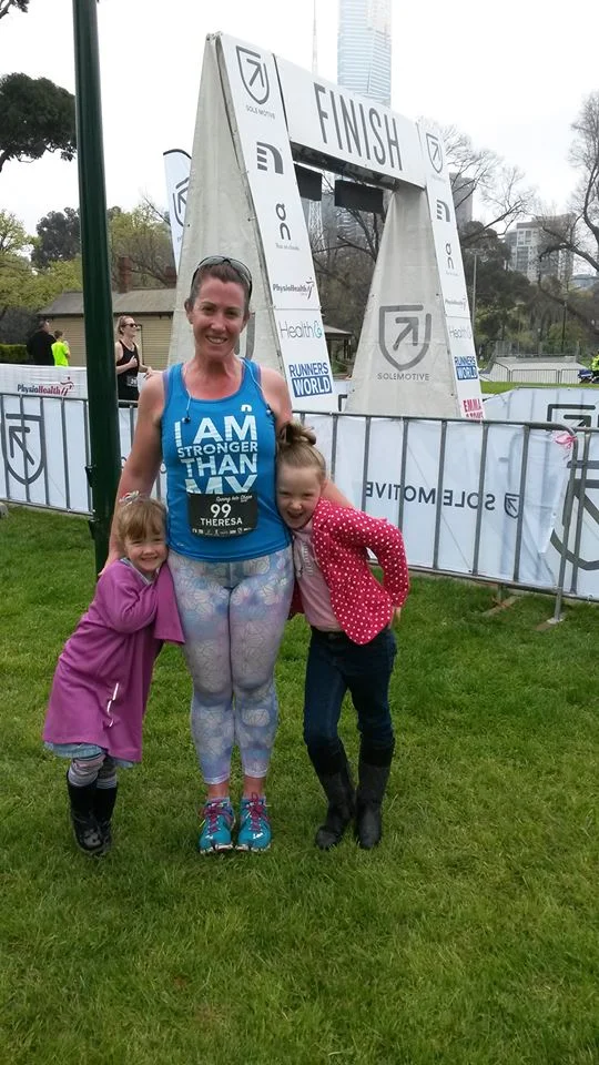 At the finish line of my fifth September Spring into Shape