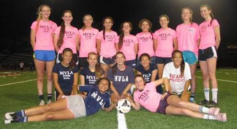 Team shirts in support of Breast Cancer Awareness