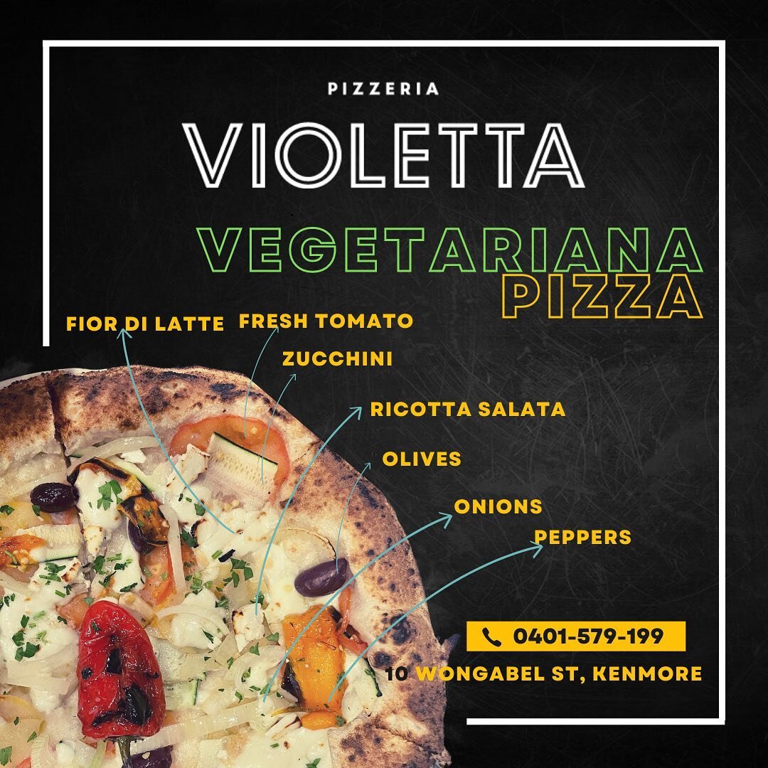 Introducing Mario&rsquo;s 🌱 🍕. It&rsquo;s so delish, and refreshing. 

Check out our menu 👇

#bestpizza in #kenmore 

🍕: https://www.pizzeriavioletta.com.au/
📞:&nbsp;&nbsp;0401 579 199
📍: 10 Wongabel St, Kenmore, QLD 4069
⏳: Open daily 5pm