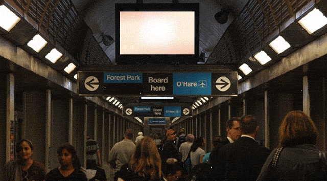  OOH ads in Chicago Transit Authority stations 